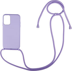 Sonique Carryhang Liquid Back Cover Silicone 0.5mm with Strap Lilac (Galaxy A52 / A52s)