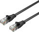Unitek Flat U/UTP Cat.6 (Gigabit) Καλώδιο Δικτύου Ethernet 1.8m Μαύρο