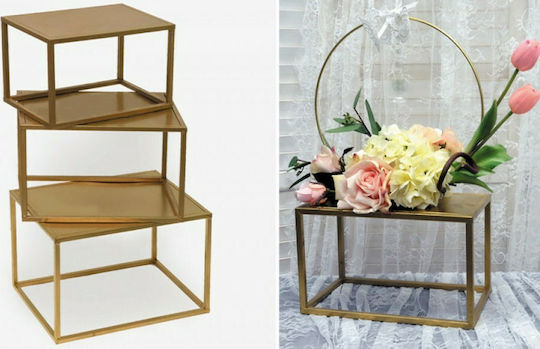 Metallic Tabletop Base Horizontal Set of 3 Items