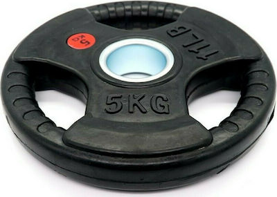 Scheibenset Olympischen Typs Gummierte 1 x 5kg Φ50mm mit Griffen