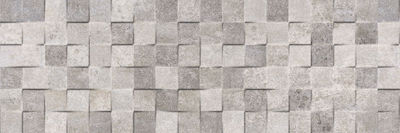 Ravenna Brio Kubic Kitchen Wall / Bathroom Matte Ceramic Tile 75x25cm Gris