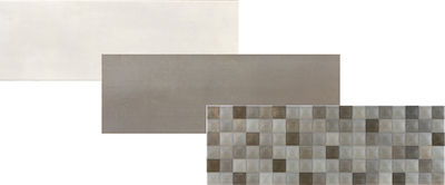 Ravenna Kenya Kitchen Wall / Bathroom Matte Porcelain Tile 60x20cm Blanco - Silver