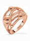 Folli Follie Damen Ring aus Stahl Vergoldet