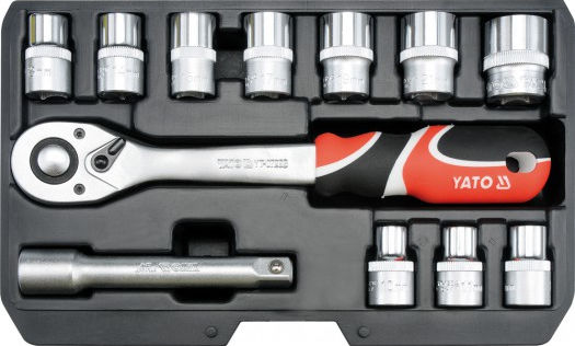 Yato Mechanics Tool Set 12 Ратчетни и гнездови гарнитури 1\2" 12бр