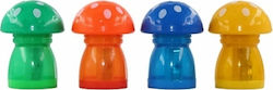 The Littlies Mushroom Barrel Pencil Sharpener (Various Colours) 1 Piece