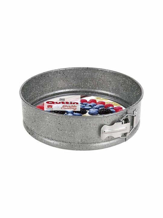 Quttin Formă de Patiserie pentru Chec Rotund din Aluminiu cu Bază Detașabilă 24x24x6buc Greene 1buc
