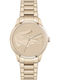 Ladycroc Womens Watch 36mm Battery with Pink Gold Stainless Steel Bracelet
