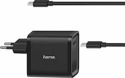 HAMA USB-C Universal Φορτιστής Laptop 45W 20V 35A με Αντάπτορα Τροφοδοσίας