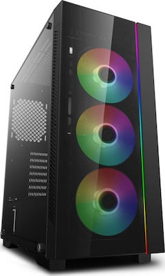 Deepcool MATREXX 55 V3 ADD-RGB 3F Gaming Midi Tower Computer Case with Window Panel Black
