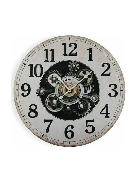 BigBuy Wall Clock Wooden Ø58cm