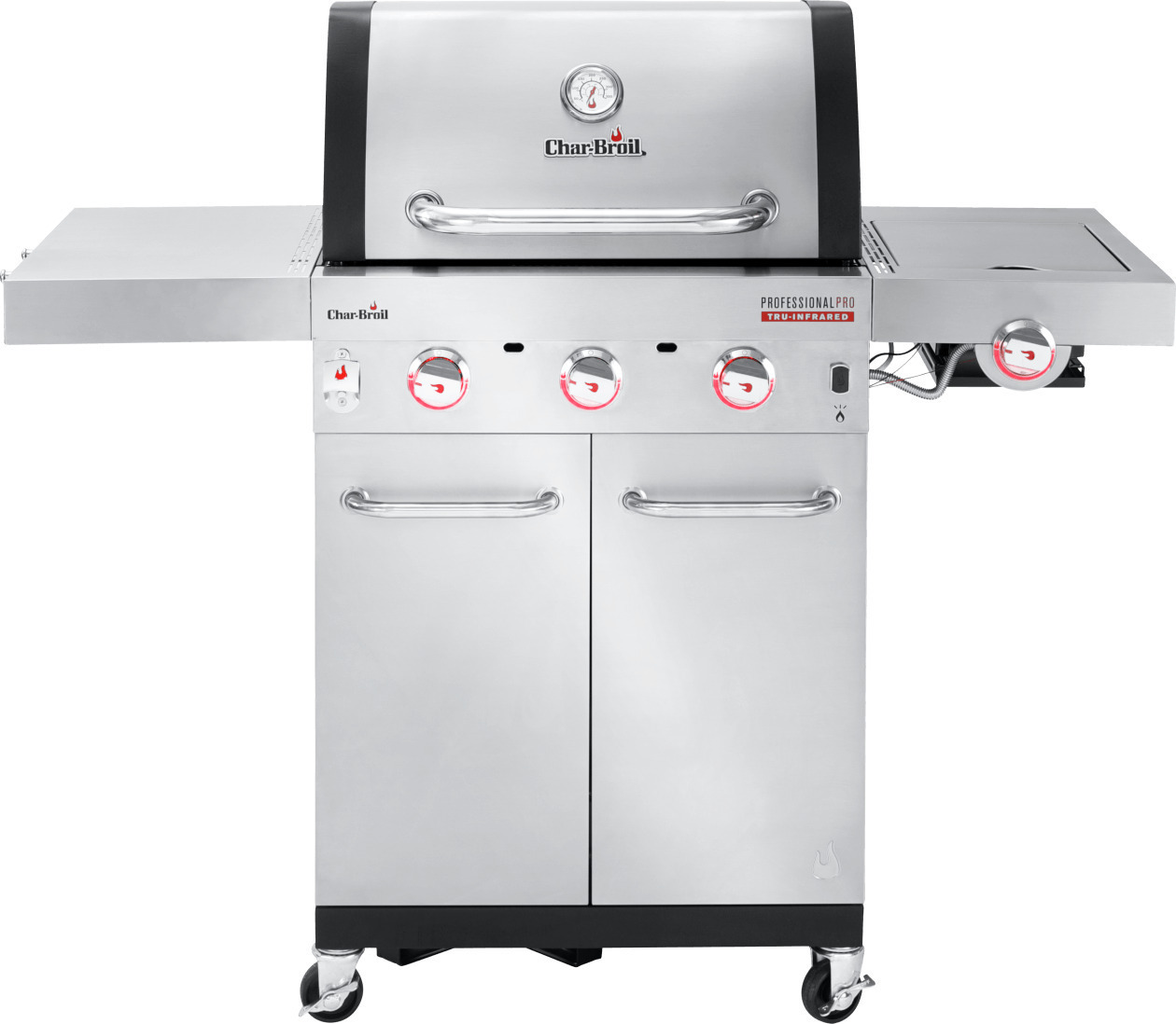 CharBroil Ψησταριά Υγραερίου Μαντεμένια Σχάρα με 3 Εστίες και Πλαϊνό