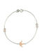 14K Children's bracelet in white gold for little girl PB-027