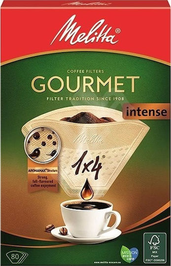 Melitta Gourmet 1x4 80 Φίλτρα Καφέ Χάρτινα