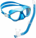 CressiSub Kids' Silicone Diving Mask Moon Kid Blue Blue