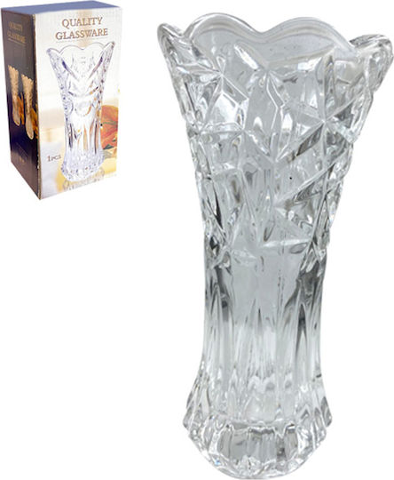 AGC Decorative Vase Transparent 10x10x19cm
