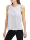DKNY Women's Athletic Cotton Blouse Sleeveless White