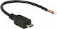 DeLock USB 2.0 Micro-B male - 2 x open wires power 10 cm Raspberry Pi (82697)