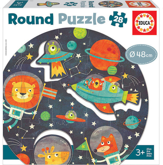 Kids Puzzle Round The Space for 3++ Years 28pcs Educa