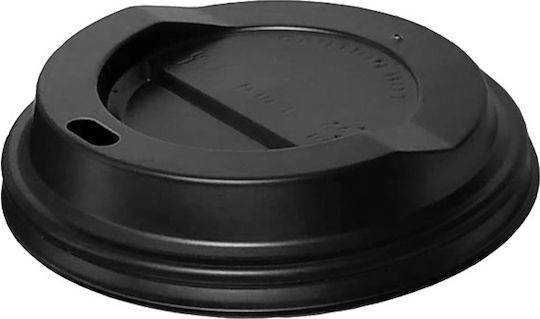 Ready Capace de Pahare de Unică Folosință Capacul Sip Lid în culoarea Negru (100buc)