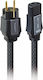 Pangea Audio Schuko - IEC C13 Cable 1m Μαύρο (AC-14 SE MKII)