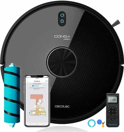 Cecotec Conga 4690 Ultra Aspirator Robot Cu Cartografiere Laser Și Putere De Aspirație 2700Pa Negru