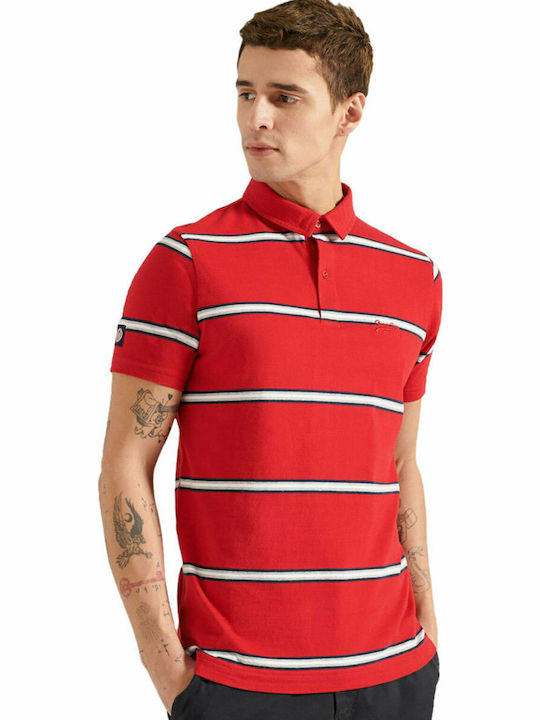 Superdry Polo Short Sleeve Blouse Red