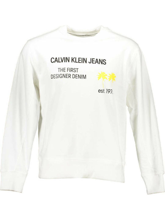 Calvin Klein Ανδρικό Φούτερ Λευκό