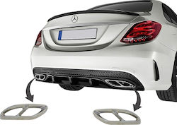 Carner Car Chrome Caps for AMG Look Exhaust Tips for Mercedes W212 FL W166 C292 W117 W205 X253 W253 Universal Mercedes-Benz GLE / C Class Chrysler GS