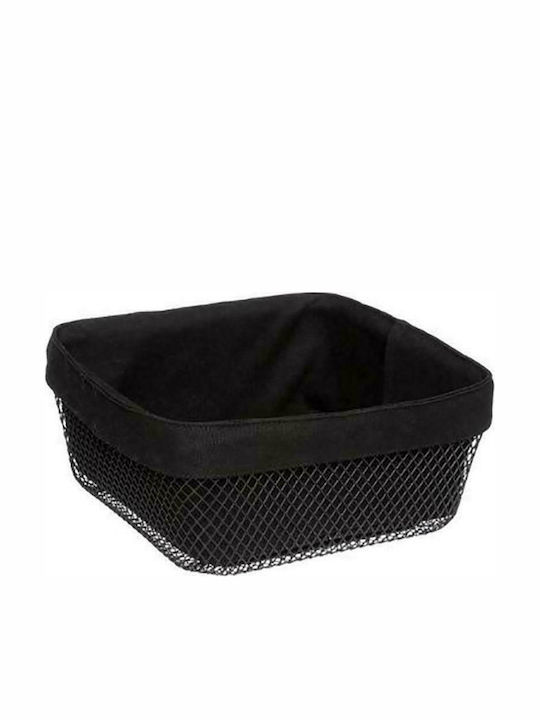 Metallic Decorative Basket Μαύρο 24.5x24.5x11εκ. Atmosphera