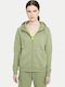 Women's Sweatshirt Jacket Hooded Khaki