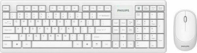 Philips C314 Kabellos Tastatur & Maus Set Englisch US Weiß