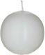 Inart Decorative Ball Candle Ivory 6x6cm