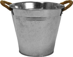 Atmosphera Decorative Bucket Garden Metal with Rope 17x15cm 00.05.5985