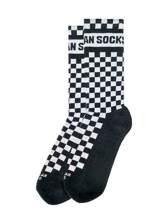 American Socks Checkerboard Unisex Κάλτσες με Σχέδια Black / White
