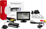 AMiO Σύστημα Παρκαρίσματος Αυτοκινήτου με Κάμερα / Οθόνη / Buzzer και 4 Αισθητήρες σε Ασημί Χρώμα