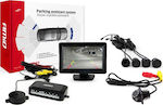 AMiO Σύστημα Παρκαρίσματος Αυτοκινήτου με Κάμερα / Οθόνη / Buzzer και 4 Αισθητήρες σε Μαύρο Χρώμα