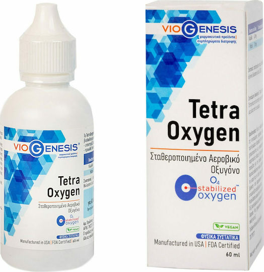 Viogenesis Tetra Oxygen O4 Stabilized Oxygen Ειδικό Συμπλήρωμα Διατροφής 60ml