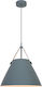 Viokef Hector Pendant Light Single-Light Bell for Socket E27 Gray