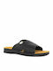 Pyramis T-123L Men's Leather Sandals Black