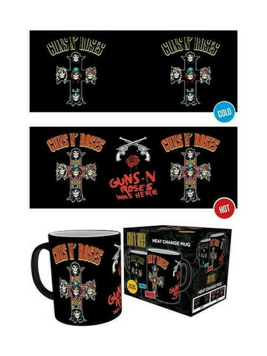 GB eye Guns N Roses Schimbare de Căldură Cană Ceramică Neagră 1buc