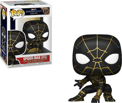 Funko Pop! Marvel: Spider-Man - Spider-Man (Costum negru și aurit) 911 Cap de bobble