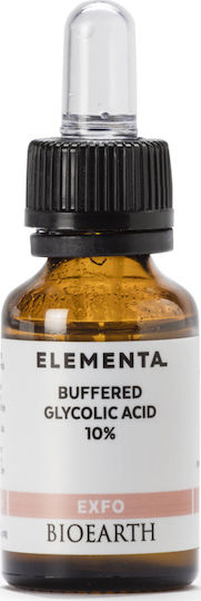 Bioearth Buffered Glycolic Acid 10% Anti-aging Serum Face with Hyaluronic Acid for Dark Spots & Whitening 15ml