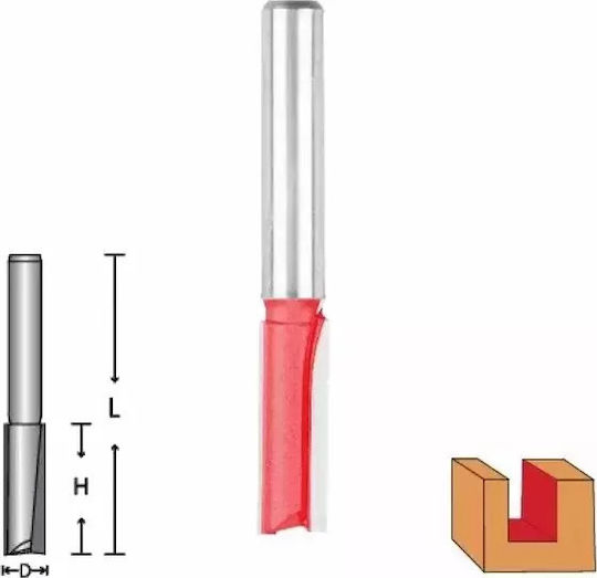 Benman Grooving Router D:9mm / L:51mm / H:20mm Cutter Bit for Groove Shaping in Wood 9mm x 51mm