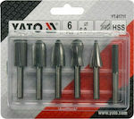 Yato Φρεζάκια Λειαντικά HSS για Μέταλλο YT-61711 6pcs