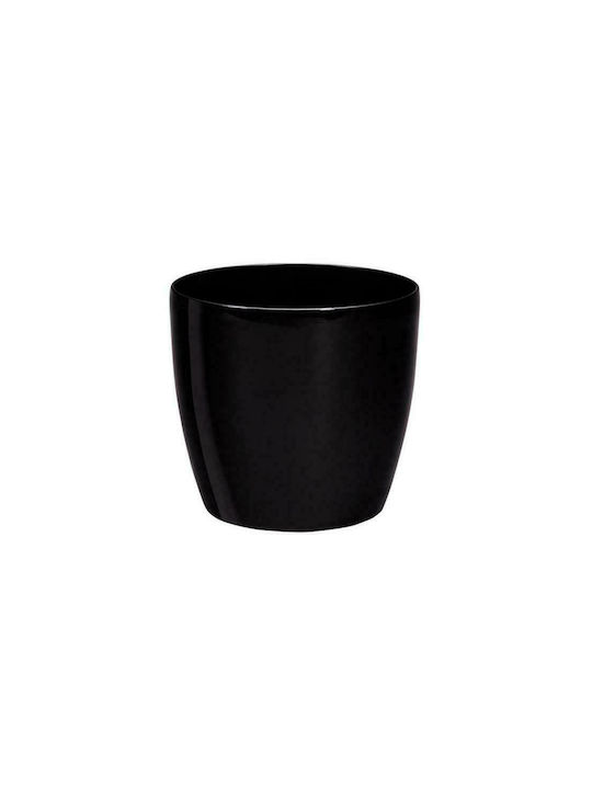 Plastona Roto 43 Pot Black 43x43x39cm 10.06.0110 with Wheels