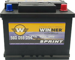 Winner Baterie Auto Sprint cu Capacitate 60Ah și CCA 540A
