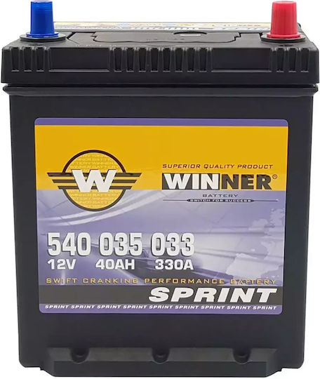 Winner Baterie Auto Sprint cu Capacitate 40Ah și CCA 330A