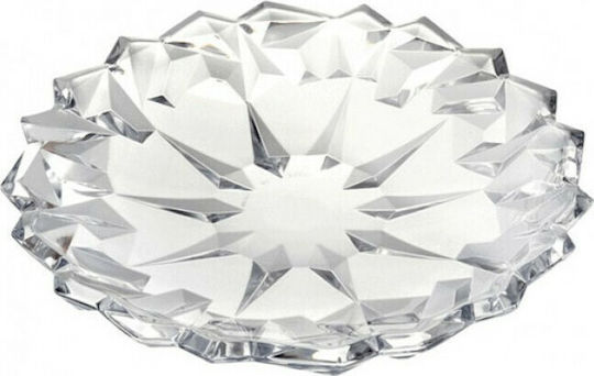 Platou Decorativ Rotundă Sticlă Transparentă 1buc 32x32x9buc