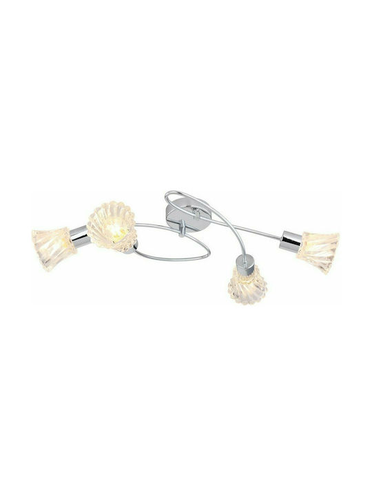 Rabalux Spot with 4 Lights and with Socket E14 in Silver Color