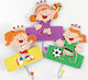 Taufgeschenke mit Aufhänger Prinzessin mit Ball aus Holz M6330